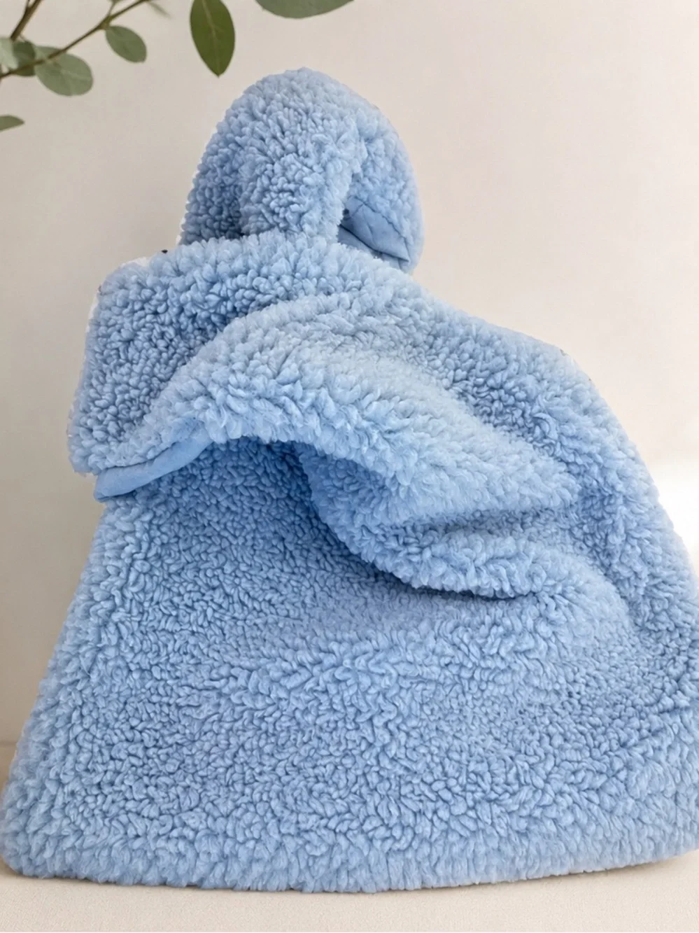 Baby Blue Sherpa Handbag